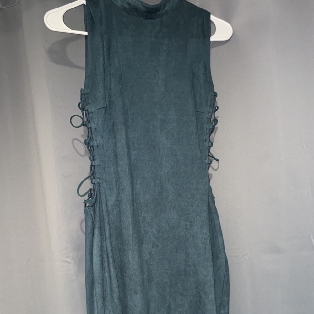Green mini dress